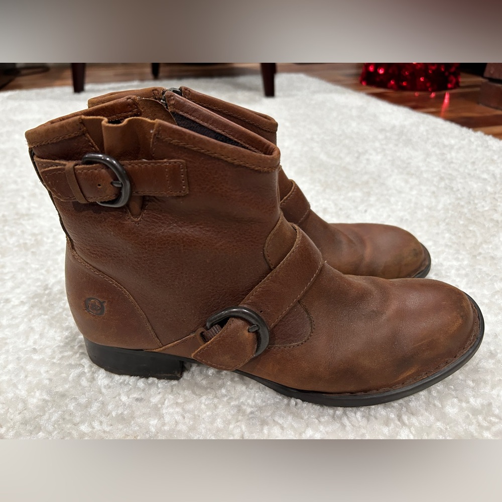Born Brown Leather Ankle Boots